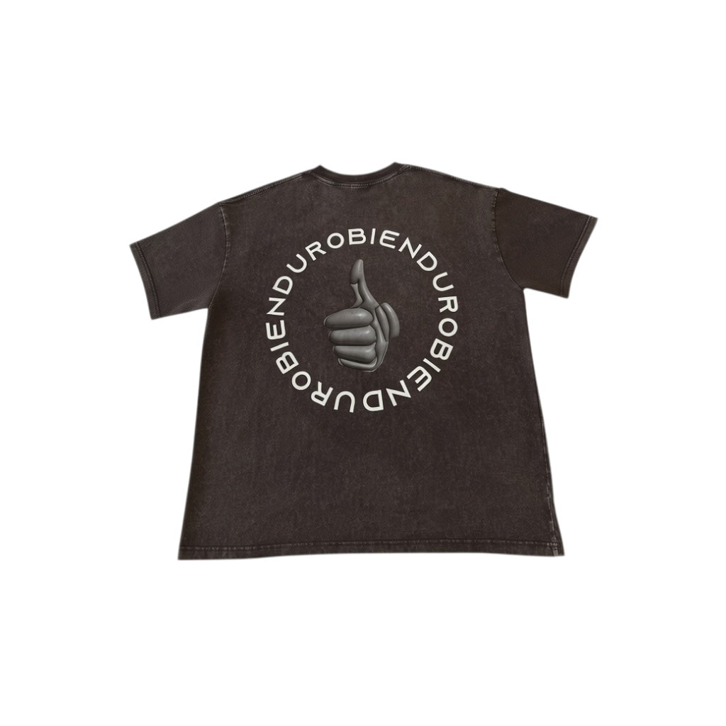 Bien Duro Thumbs Up Washed Tee - Espresso
