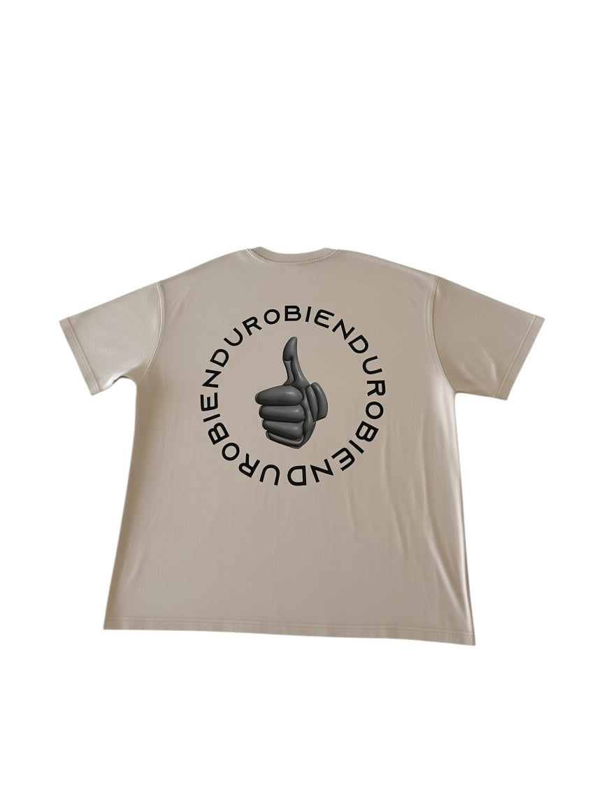 Bien Duro Thumbs Up Washed Tee - Stone